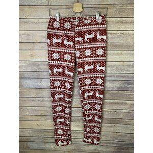 Just Cozy NWT Fair Isle Holiday Leggings Fleece
